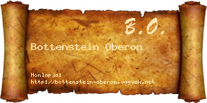 Bottenstein Oberon névjegykártya